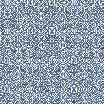 Tandoori Scroll Indigo by Kasmir Fabric 5081 100% Cotton USA 15,000 Wyzenbeek Double Rubs H: 13 4/8 inches, V: 9 inches 54 - Fabric Carolina - Kasmir