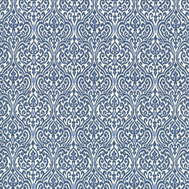 Tandoori Scroll Indigo by Kasmir Fabric 5081 100% Cotton
 USA 15,000 Wyzenbeek Double Rubs </p><p>Repeat: Horizontal: 13 4/8 inches and Vertical: 9 inches 54 - Fabric Carolina -