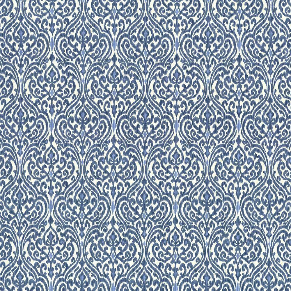 Tandoori Scroll Indigo by Kasmir Fabric 5081 USA 15,000 Wyzenbeek Double Rubs H: 13 4/8 inches, V:9 inches 54 - Fabric Carolina - Kasmir