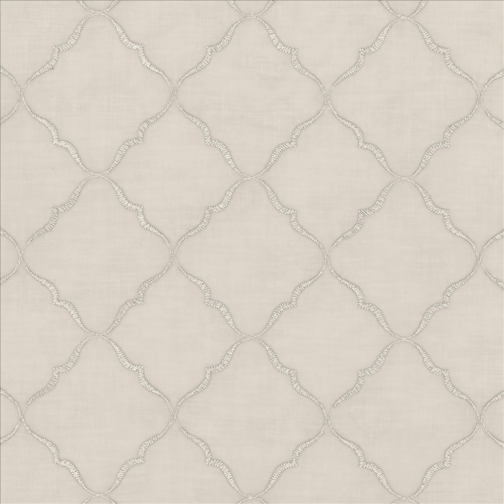 Tandoori Sheer Silver by Kasmir Fabric 5077 100% Polyester Embroidery 100% Polyester TURKEY Not Tested Horizontal: 3 2/8 inches and Vertical: 3 2/8 inches 58 - 59 - Fabric Carolina -