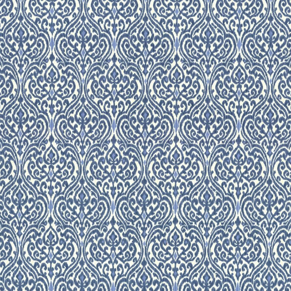 Tandoori Scroll Indigo by Kasmir Fabric 5081 100% Cotton
 USA </p><p>Repeat: Horizontal: 13 4/8 inches and Vertical: 9 inches 54 - Fabric Carolina -