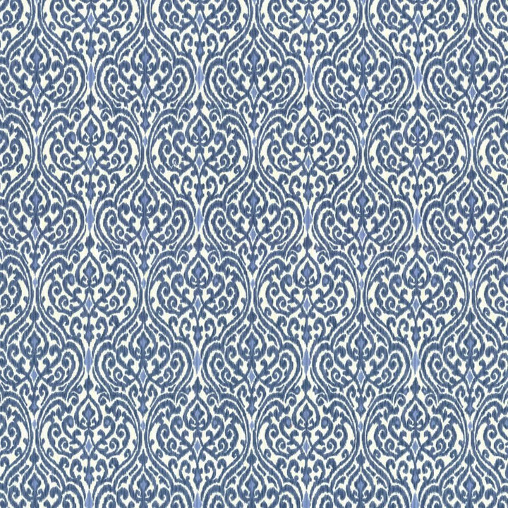 Tandoori Scroll Indigo by Kasmir Fabric 5081 100% Cotton
 USA </p><p>Repeat: Horizontal: 13 4/8 inches and Vertical: 9 inches 54 - Fabric Carolina -