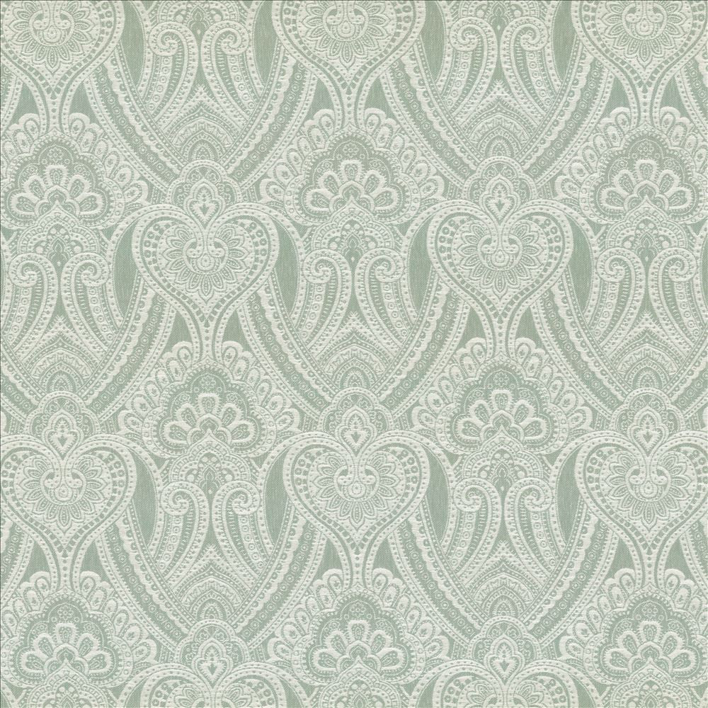 Tannenberg Robins Egg by Kasmir Fabric 5114 50% Polyester
43% Cotton
7% Linen
 INDIA </p><p>Repeat: Horizontal: 13 6/8 inches and Vertical: 22 2/8 inches 54 - Fabric Carolina -