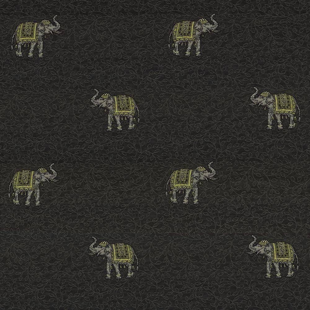 Tantor Noir by Kasmir Fabric 1424 USA 45,000 Wyzenbeek Double Rubs H: 13 4/8 inches, V:12 7/8 inches 53 - 54 - Fabric Carolina - Kasmir
