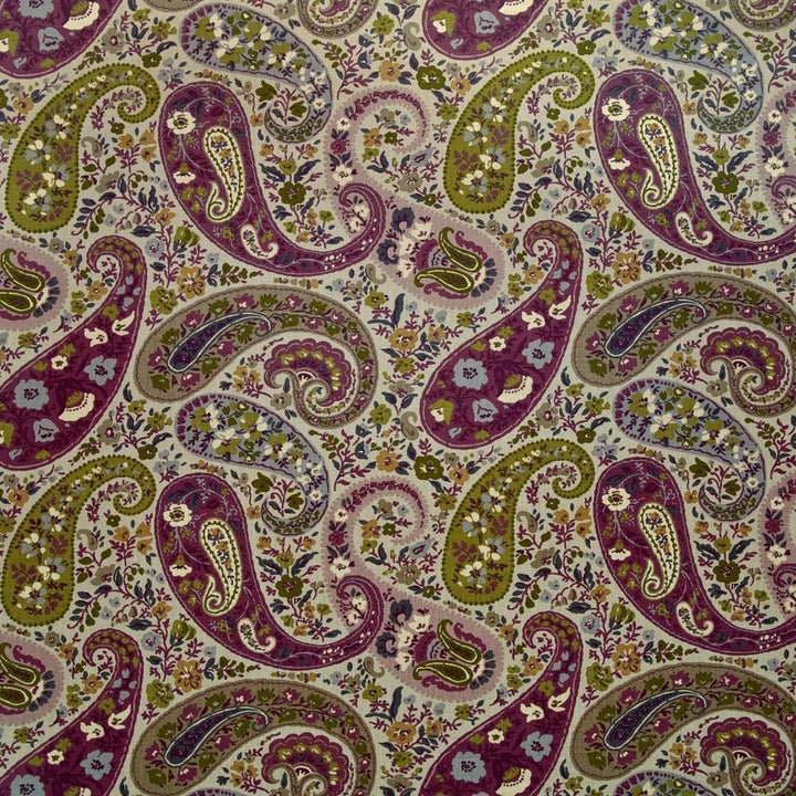 Taopi Paisley Twilight by Kasmir Fabric 1400 100% Cotton CHINA 10,000 Wyzenbeek Double Rubs Horizontal: 27 inches and Vertical: 25 2/8 inches 54 - Fabric Carolina -