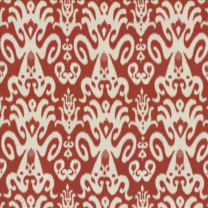 Taraz Cherry by Kasmir Fabric 8004 75% Rayon 25% Cotton USA 18,000 Wyzenbeek Double Rubs Horizontal: 13 4/8 inches and Vertical: 18 5/8 inches 54 - Fabric Carolina -