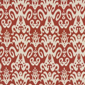 Taraz Cherry by Kasmir Fabric 8004 75% Rayon 25% Cotton USA 18,000 Wyzenbeek Double Rubs H: 13 4/8 inches, V: 18 5/8 inches 54 - Fabric Carolina - Kasmir