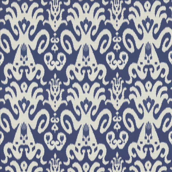 Taraz Indigo by Kasmir Fabric 8004 75% Rayon
25% Cotton
 USA </p><p>Repeat: Horizontal: 13 4/8 inches and Vertical: 18 5/8 inches 54 - Fabric Carolina -