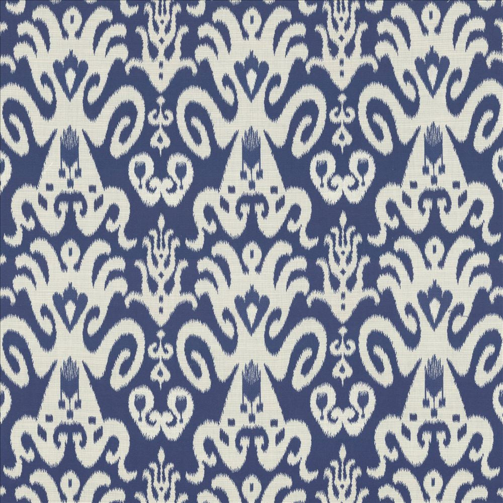 Taraz Indigo by Kasmir Fabric 8004 75% Rayon 25% Cotton USA 18,000 Wyzenbeek Double Rubs Horizontal: 13 4/8 inches and Vertical: 18 5/8 inches 54 - Fabric Carolina -
