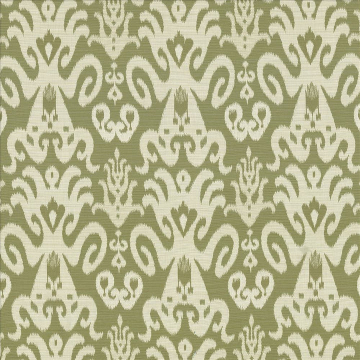 Taraz Snow Pea by Kasmir Fabric 8004 75% Rayon 25% Cotton USA 18,000 Wyzenbeek Double Rubs Horizontal: 13 4/8 inches and Vertical: 18 5/8 inches 54 - Fabric Carolina -