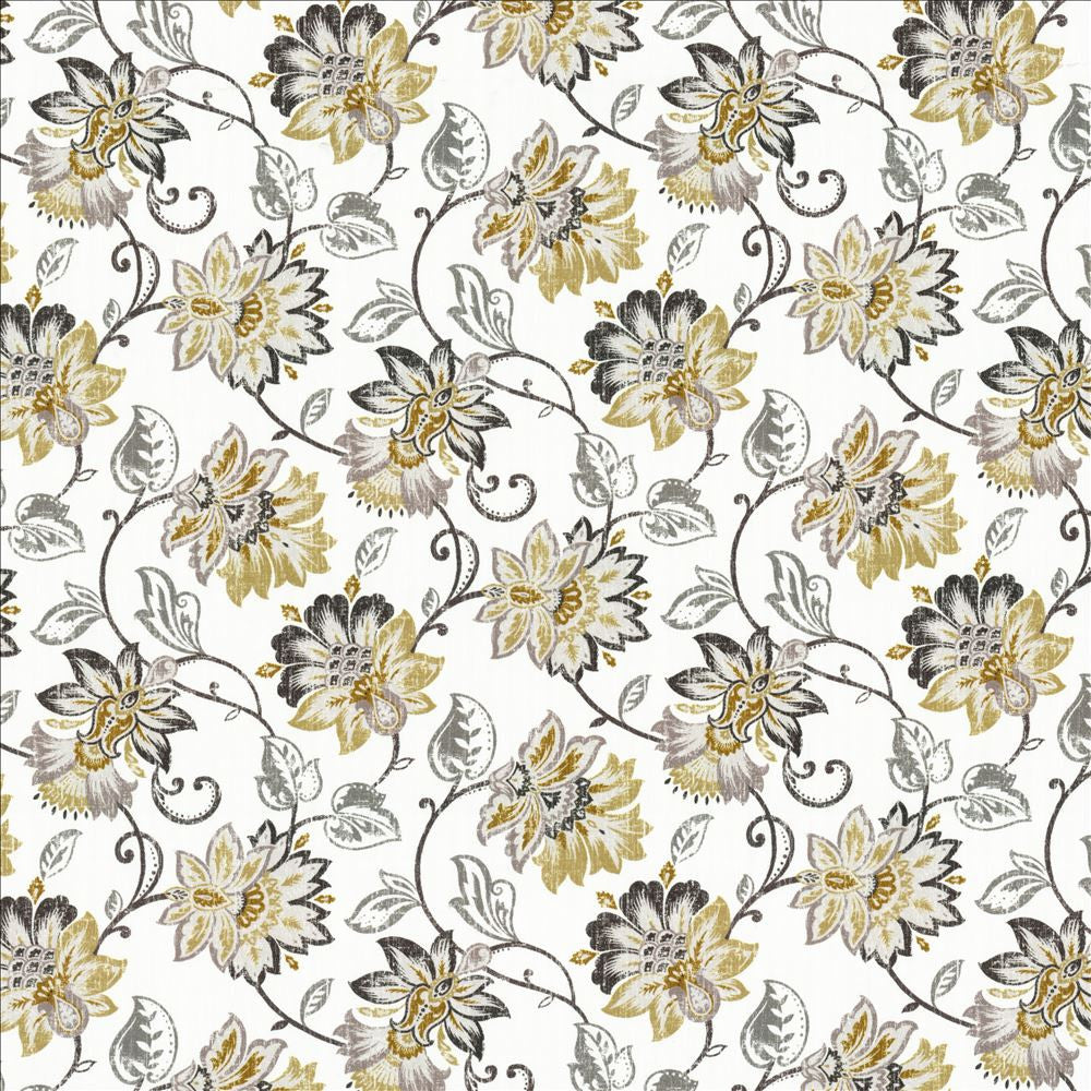 Tatton Park Gold  by Kasmir Fabric 1473 100% Cotton  INDIA  </p><p>Repeat: Horizontal: 18 4/8 inches and Vertical: 18 4/8 inches 54  - Fabric Carolina -