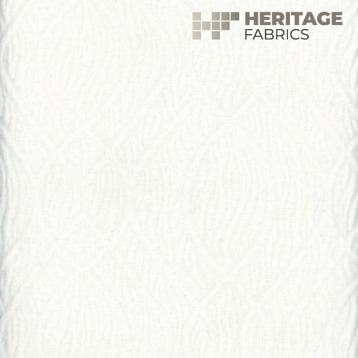 Tavares White by Heritage Fabric - 100% Cotton Turkey 24,000 Horizontal: 6.75" and Vertical: 6.5" 54" - Fabric Carolina -