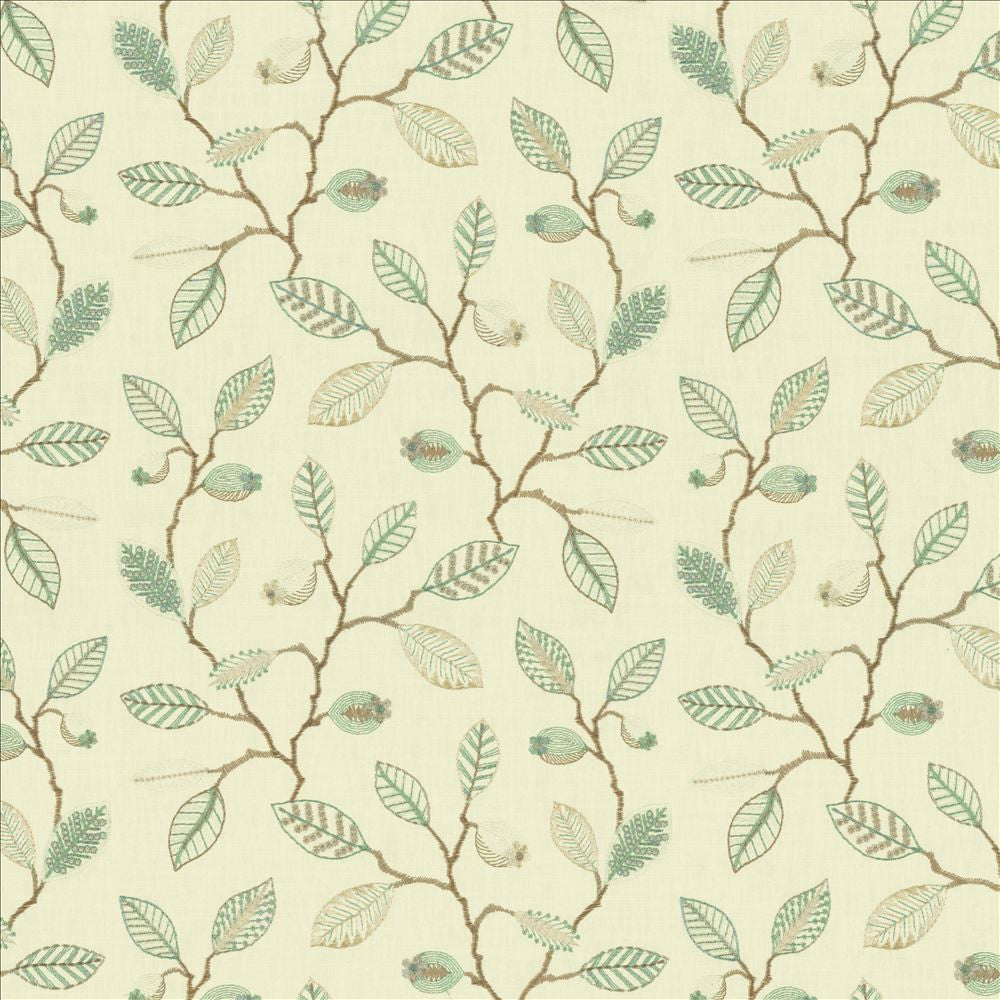 Tea Leaf Rain by Kasmir Fabric 5142 58% Cotton 42% Polyester INDIA 12,000 Wyzenbeek Double Rubs Horizontal: 13 inches and Vertical: 12 2/8 inches 54 - Fabric Carolina -
