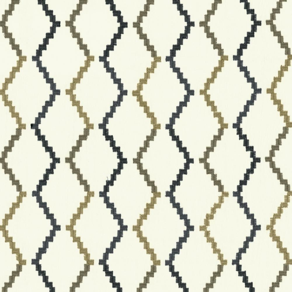 Tejas Slate by Kasmir Fabric 1450 77% Cotton
23% Polyester
 INDIA </p><p>Repeat: Horizontal: 4 inches and Vertical: 7 4/8 inches 53 - Fabric Carolina -