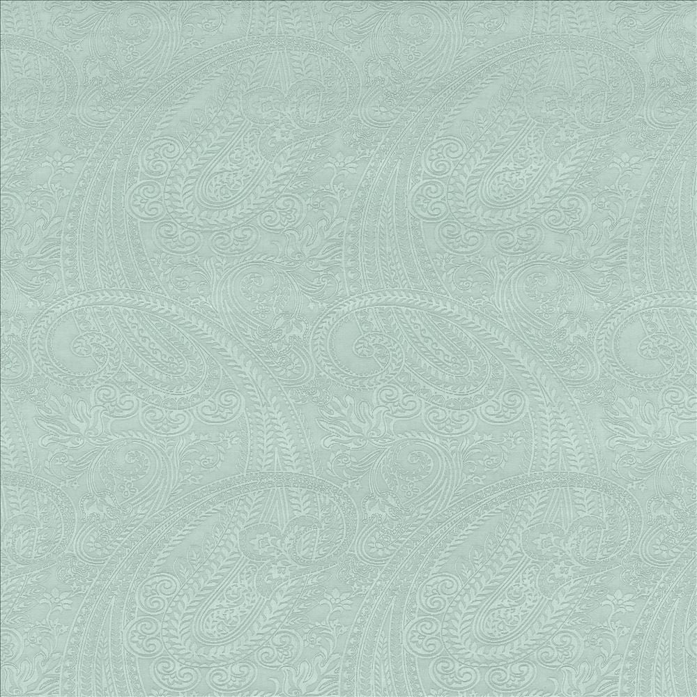 Tender Mist Duckegg by Kasmir Fabric 1449 63% Cotton 37% Polyester INDIA 23,000 Martindale Cycles Horizontal: 13 5/8 inches and Vertical: 22 4/8 inches 53 - Fabric Carolina -