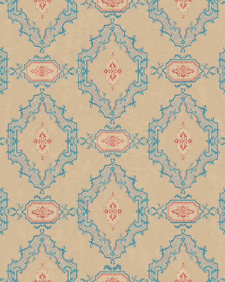 THE BAR TAPESTRY Wallpaper (WP30178) by Mind The Gap | WP30178 | ORIENT EXPRESS | 1 roll x 20.5 x 393.7 in | 0.52m / 20.5in | 10m / 393.7in | 5.20mp | 52cm / 20.5in | Blue, Red | Non-woven | Paste the wall | 1-roll in a box | Fabric Carolina | https://www.fabriccarolina.com/