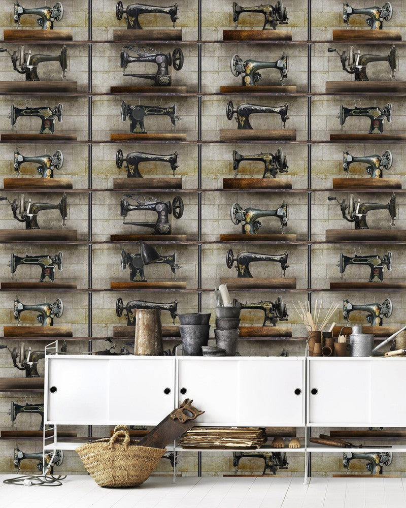The Machinist Wallpaper by Mind the Gap Designer Wallpaper PREMIUM DESIGNER WALLPAPER COLLECTION Non-woven Made in Europe Paste the wall 3 rolls x 20.5 x 3.25 yards - Swanky Fabrics -