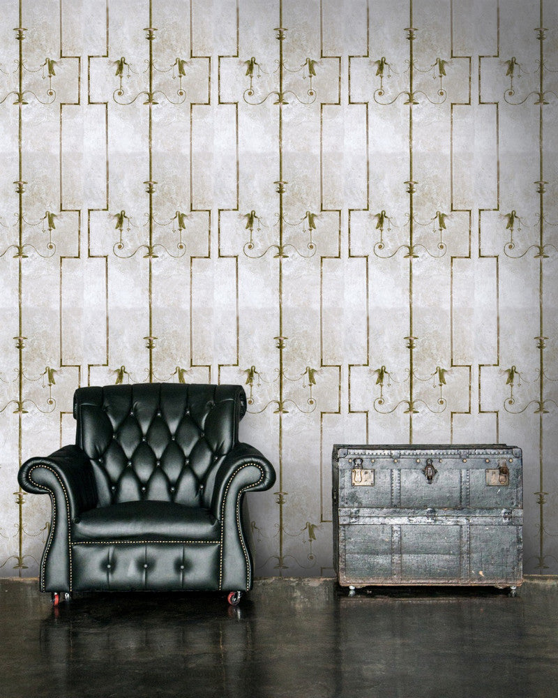 THE SWAN Wallpaper (WP20199) by Mind The Gap | WP20199 | PREMIUM DESIGNER WALLPAPER COLLECTION | 3 rolls x 20.5 x 118.1 in | 0.52m / 20.5in | 3m / 118in | 4.65mp | 62cm / 24.4in | Taupe, Yellow | Non-woven | Paste the wall | 3-rolls in a box | Fabric Carolina | https://www.fabriccarolina.com/