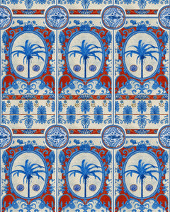 THE VILLA Mural Red Wallpaper (WP20576) by Mind The Gap