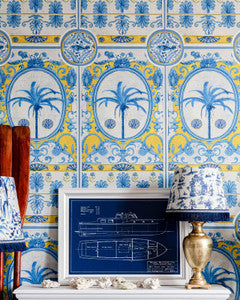 THE VILLA Mural Yellow Wallpaper (WP20575) by Mind The Gap
