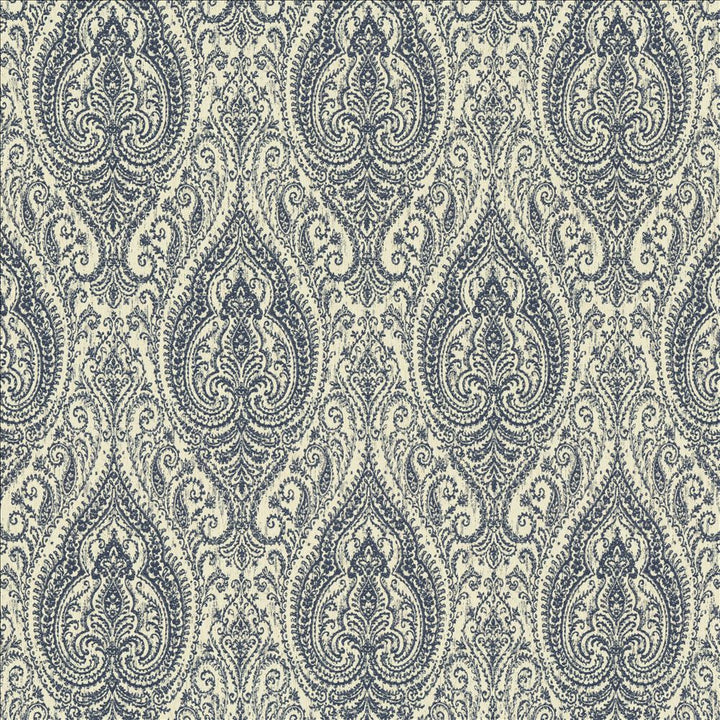 Theatrical Denim by Kasmir Fabric 5143 100% Polyester
 CHINA </p><p>Repeat: Horizontal: 14 2/8 inches and Vertical: 27 2/8 inches 54 - Fabric Carolina -