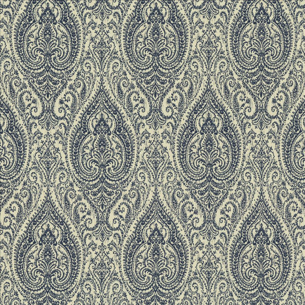 Theatrical Denim  by Kasmir Fabric See sample 100% Polyester
 CHINA 50,000 Martindale Cycles </p><p>Repeat: Horizontal: 14 2/8 inches and Vertical: 27 2/8 inches 54  - Fabric Carolina -