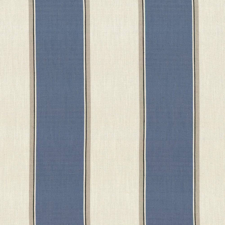 Thoreau Stripe Indigo by Kasmir Fabric 1446 CHINA 30,000 Martindale Cycles H: 14 inches, V:N/A 57 - Fabric Carolina - Kasmir