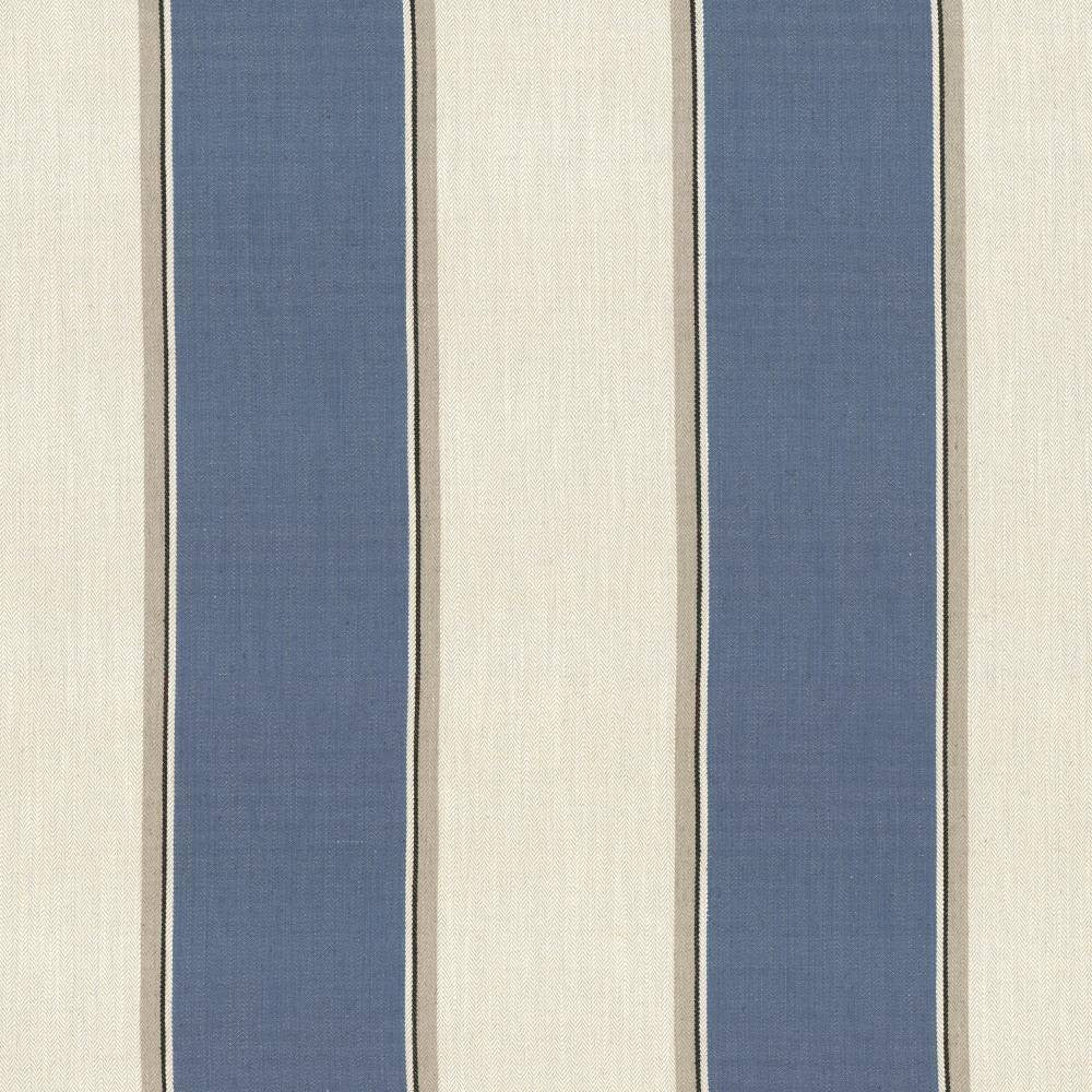 Thoreau Stripe Indigo by Kasmir Fabric 1446 42% Viscose
40% Polyester
18% Linen
 CHINA </p><p>Repeat: Horizontal: 14 inches and Vertical: N/A 57 - Fabric Carolina -