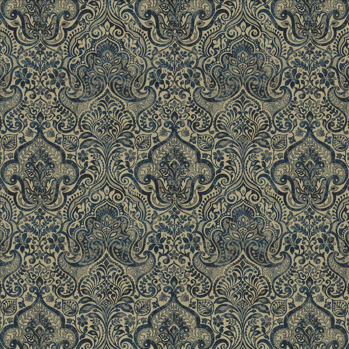 Thornwood Blue by Kasmir Fabric 1458 100% Linen
 ESTONIA </p><p>Repeat: Horizontal: 19 6/8 inches and Vertical: 25 inches 58 - Fabric Carolina -