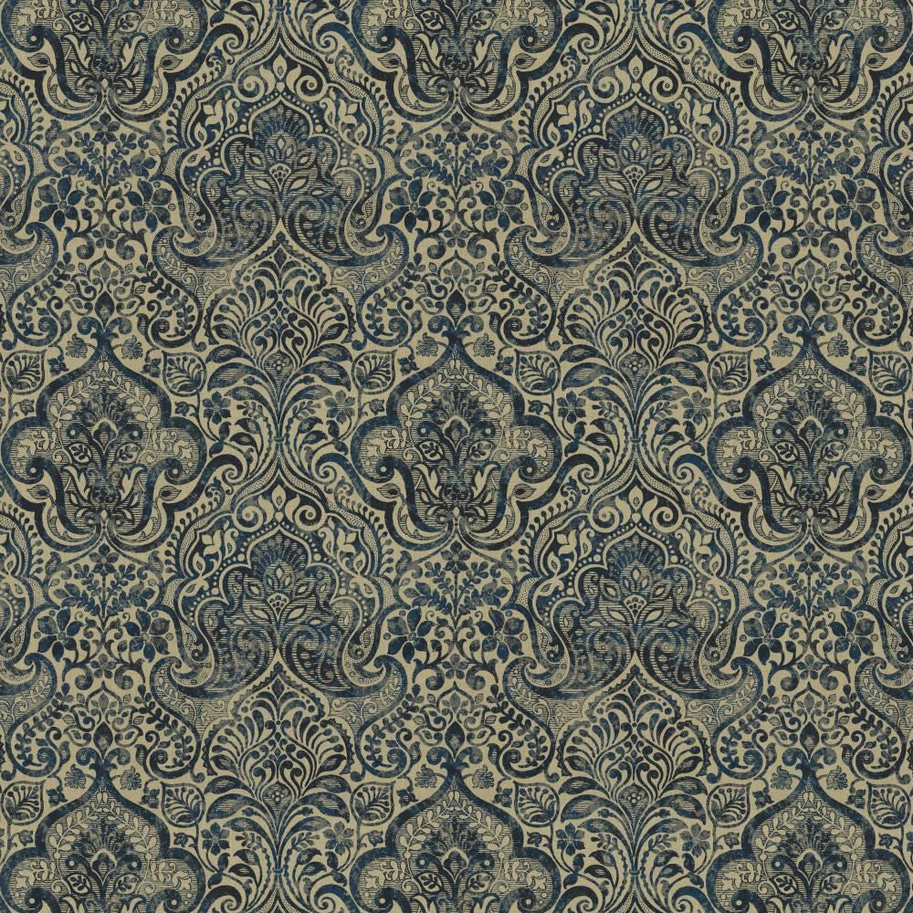 Thornwood Blue by Kasmir Fabric 1458 100% Linen
 ESTONIA </p><p>Repeat: Horizontal: 19 6/8 inches and Vertical: 25 inches 58 - Fabric Carolina -