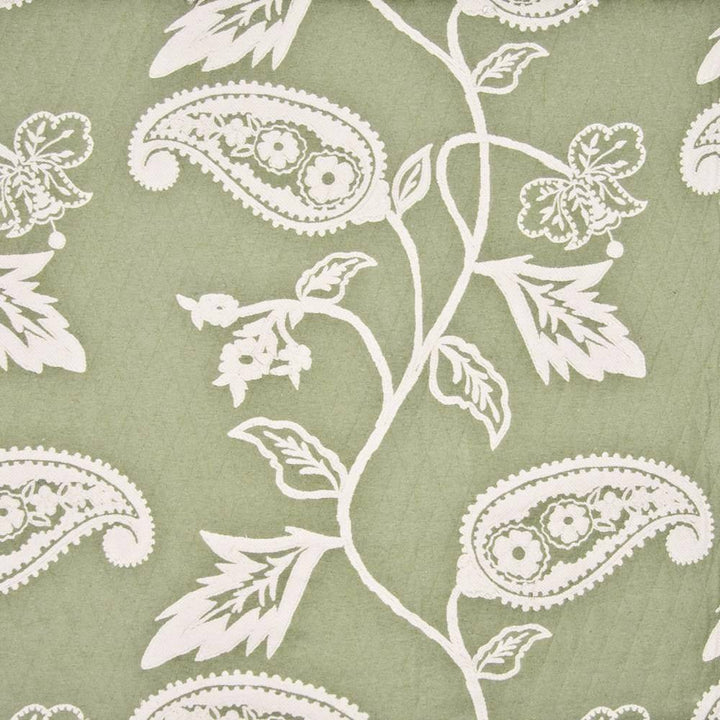 Tidewater Crewel Bay Leaf by Kasmir Fabric 1385 USA 9,000 Wyzenbeek Double Rubs H: 28 2/8 inches, V:24 inches 53 - Fabric Carolina - Kasmir