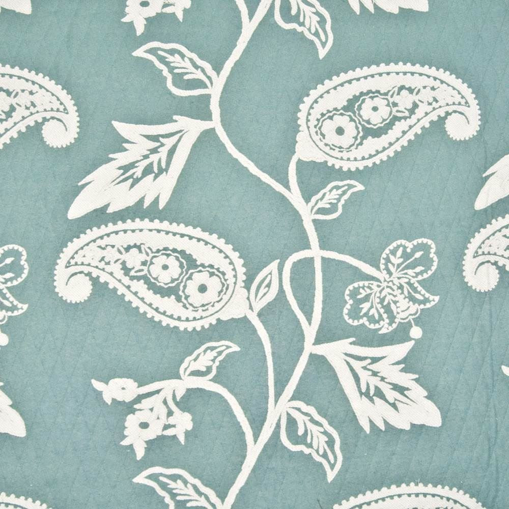 Tidewater Crewel Glacier by Kasmir Fabric 1385 83% Cotton
17% Linen
 USA 9,000 Wyzenbeek Double Rubs </p><p>Repeat: Horizontal: 28 2/8 inches and Vertical: 24 inches 53 - Fabric Carolina -