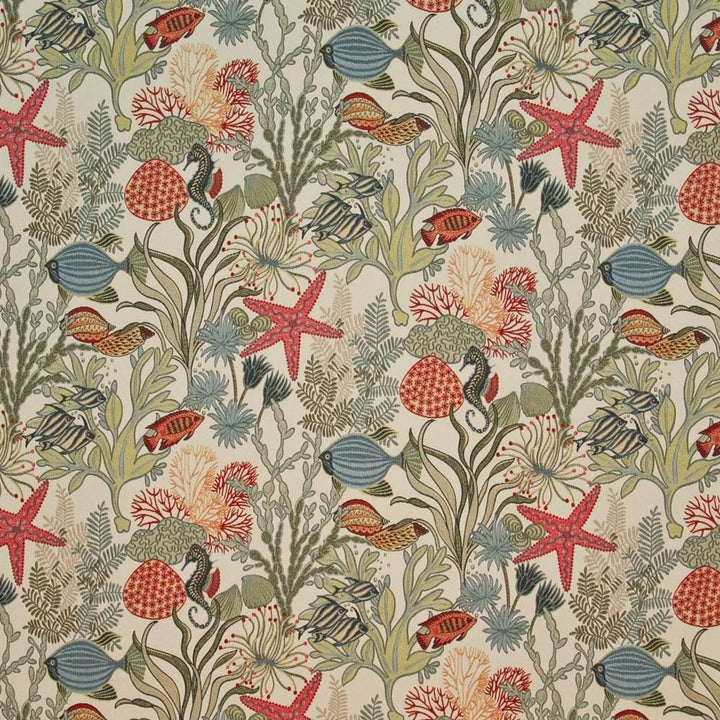 Tiki Tai Aquamarine by Kasmir Fabric 1398 56% Spun Rayon
44% Polyester
 CHINA </p><p>Repeat: Horizontal: 27 4/8 inches and Vertical: 20 inches 54 - 55 - Fabric Carolina -