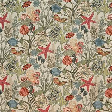 Tiki Tai Aquamarine by Kasmir Fabric 1398 56% Spun Rayon 44% Polyester CHINA 9,000 Wyzenbeek Double Rubs H: 27 4/8 inches, V: 20 inches 54 - 55 - Fabric Carolina - Kasmir
