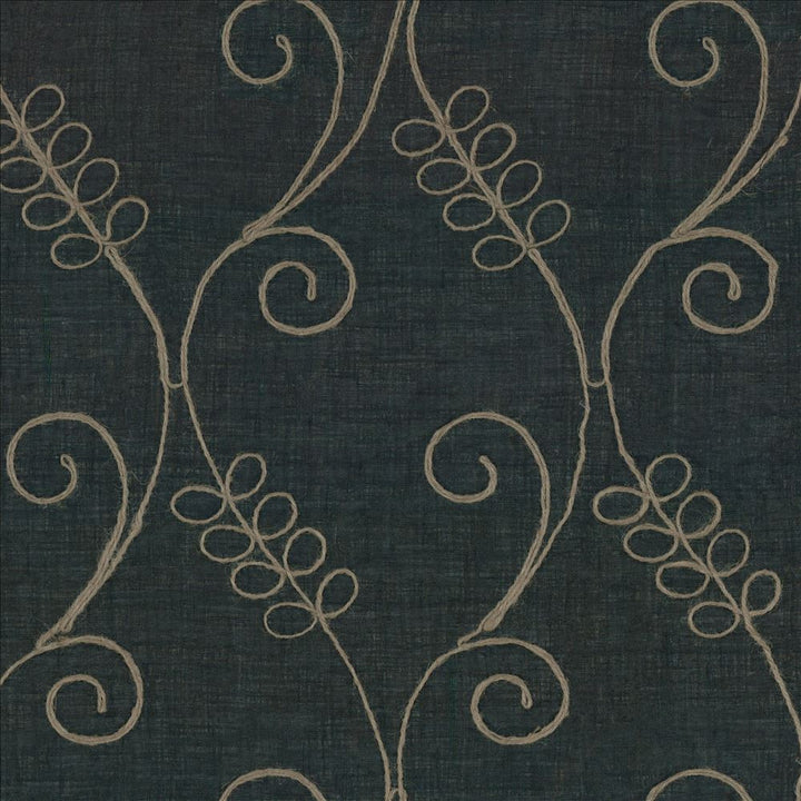 Tinedale Ebony by Kasmir Fabric 5012 100% Polyester
 CHINA Not Tested </p><p>Repeat: Horizontal: 8 4/8 inches and Vertical: 17 inches 52 - Fabric Carolina -