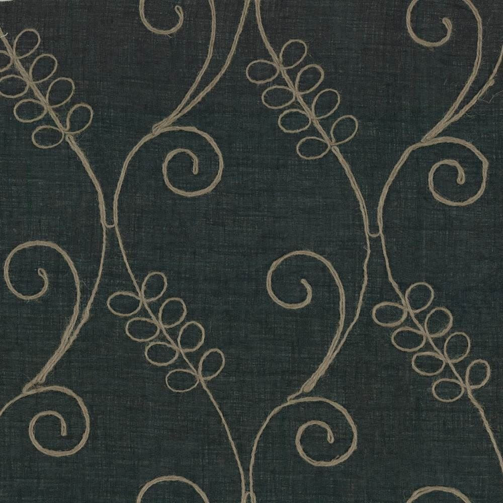 Tinedale Ebony by Kasmir Fabric 5012 100% Polyester
 CHINA Not Tested Horizontal: 8 4/8 inches and Vertical: 17 inches 52 - Fabric Carolina -
