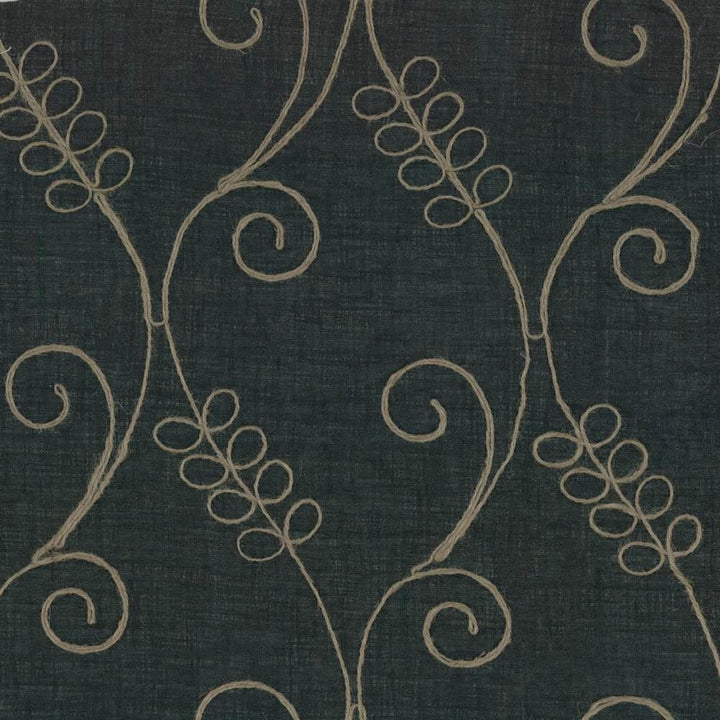 Tinedale Ebony  by Kasmir Fabric See sample 100% Polyester
 CHINA Not Tested </p><p>Repeat: Horizontal: 8 4/8 inches and Vertical: 17 inches 52  - Fabric Carolina -