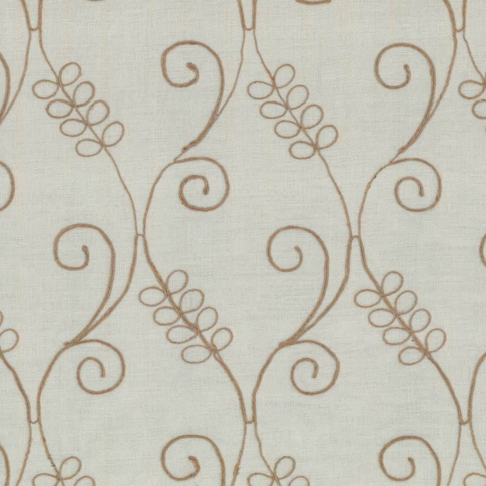 Tinedale Natural by Kasmir Fabric 5012 100% Polyester CHINA Not Tested Horizontal: 8 4/8 inches and Vertical: 17 inches 52 - 59 - Fabric Carolina -