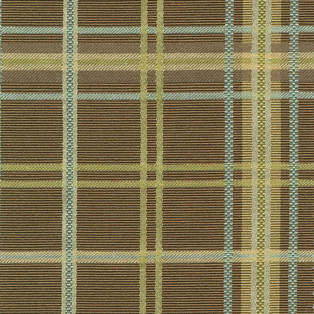 Tobago Plaid Cafe by Kasmir Fabric 1421 TAIWAN 30,000 Wyzenbeek Double Rubs H: 4 4/8 inches, V:4 4/8 inches 54 - 55 - Fabric Carolina - Kasmir
