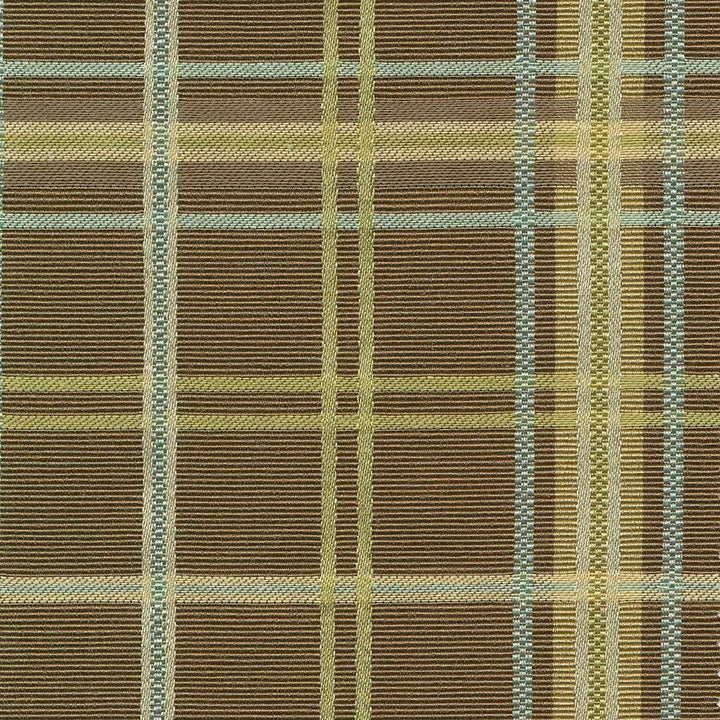 Tobago Plaid Cafe by Kasmir Fabric 1421 TAIWAN 30,000 Wyzenbeek Double Rubs H: 4 4/8 inches, V:4 4/8 inches 54 - 55 - Fabric Carolina - Kasmir