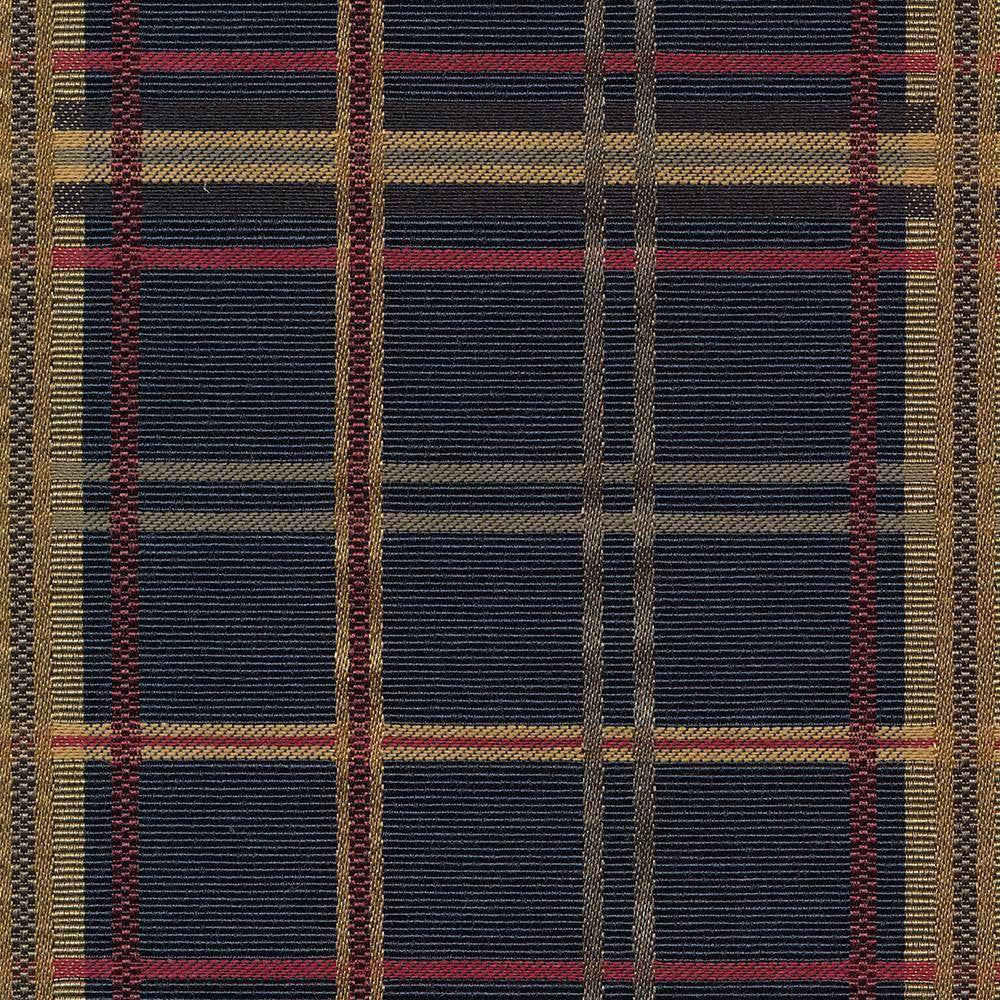 Tobago Plaid Heraldic by Kasmir Fabric 1421 TAIWAN 30,000 Wyzenbeek Double Rubs H: 4 4/8 inches, V:4 4/8 inches 54 - 55 - Fabric Carolina - Kasmir
