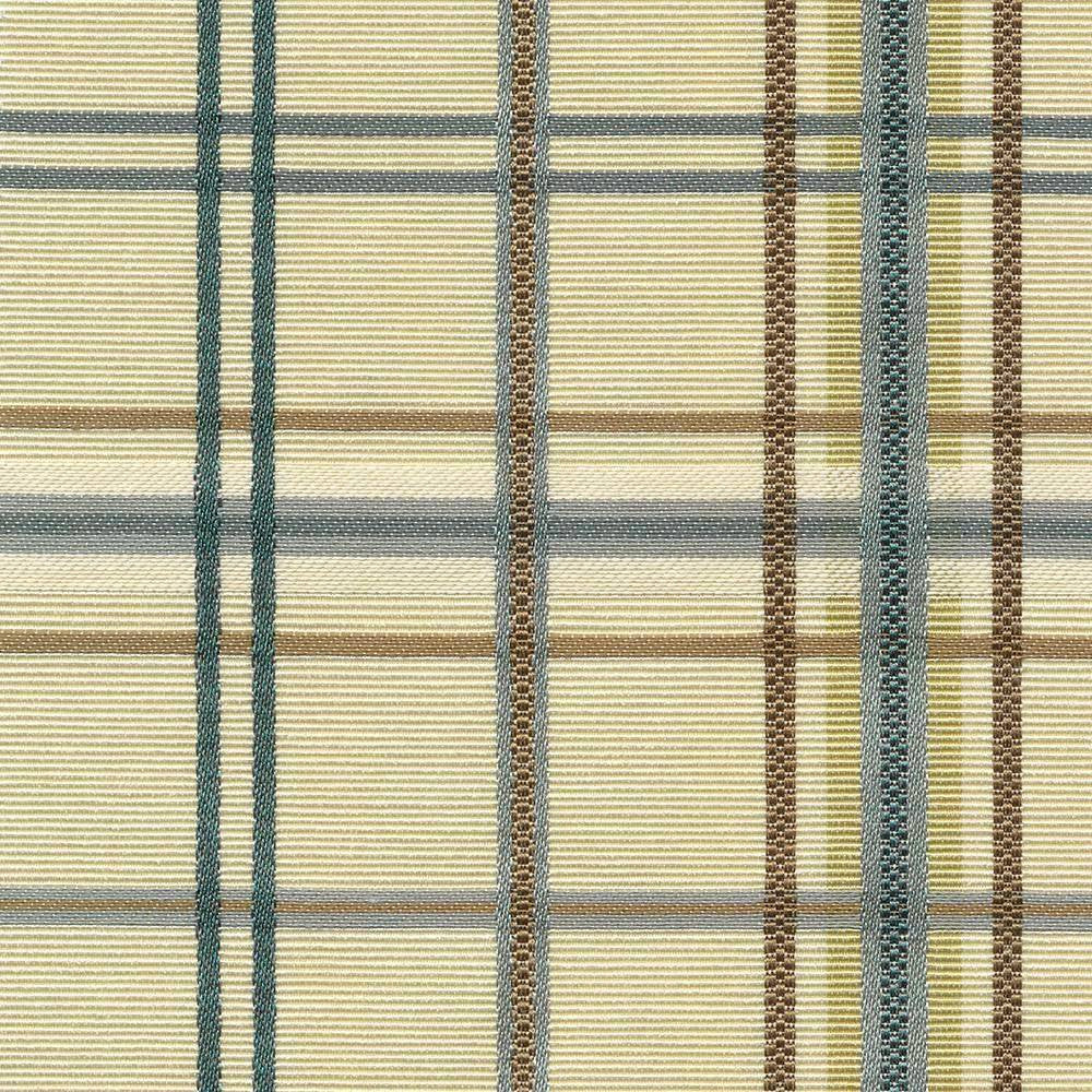 Tobago Plaid Seaside by Kasmir Fabric 1421 TAIWAN 30,000 Wyzenbeek Double Rubs H: 4 4/8 inches, V:4 4/8 inches 54 - 55 - Fabric Carolina - Kasmir