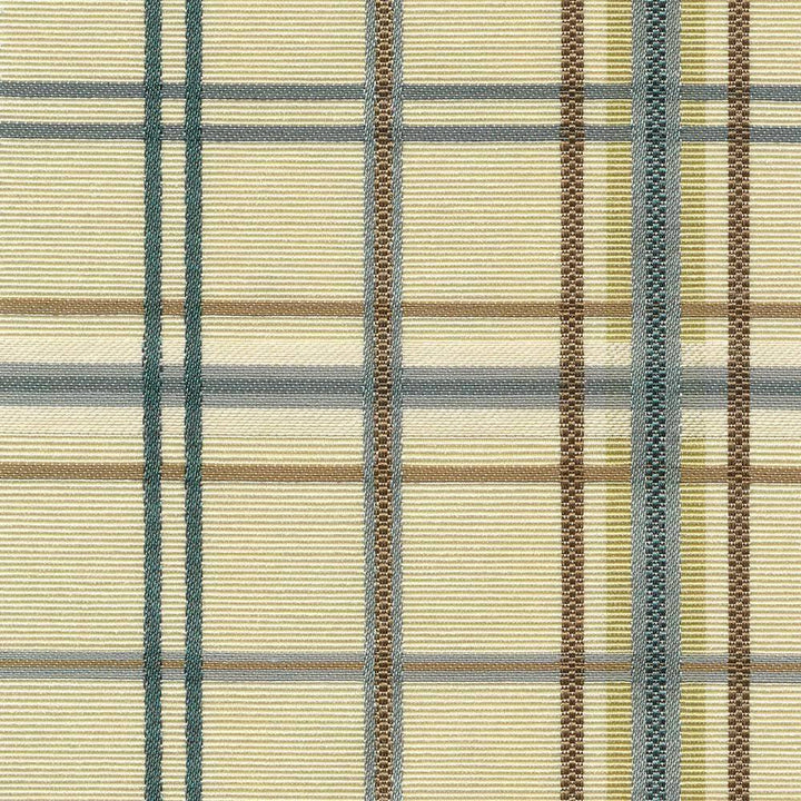 Tobago Plaid Seaside by Kasmir Fabric 1421 TAIWAN 30,000 Wyzenbeek Double Rubs H: 4 4/8 inches, V:4 4/8 inches 54 - 55 - Fabric Carolina - Kasmir