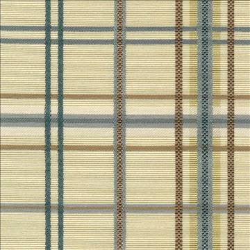 Tobago Plaid Seaside by Kasmir Fabric 1421 53% Cotton 47% Polyester TAIWAN 30,000 Wyzenbeek Double Rubs H: 4 4/8 inches, V: 4 4/8 inches 54 - 55 - Fabric Carolina - Kasmir