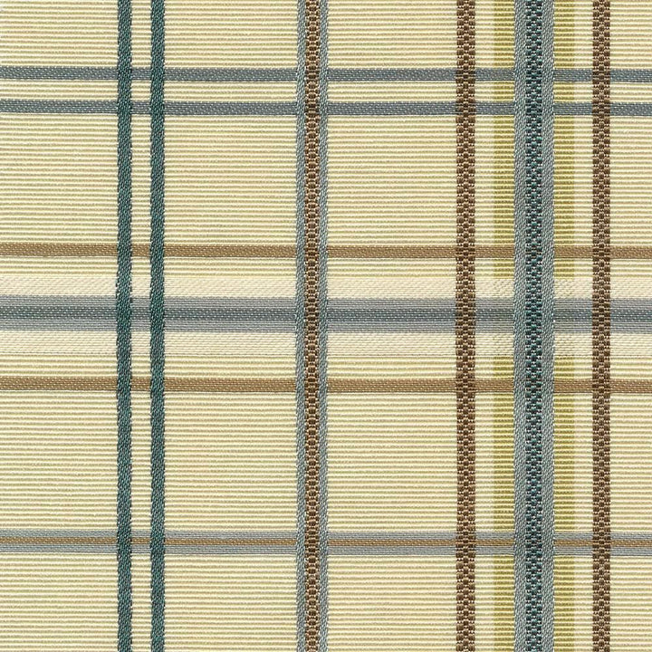 Tobago Plaid Seaside by Kasmir Fabric 1421 53% Cotton
47% Polyester
 TAIWAN 30,000 Wyzenbeek Double Rubs Horizontal: 4 4/8 inches and Vertical: 4 4/8 inches 54 - Fabric Carolina -