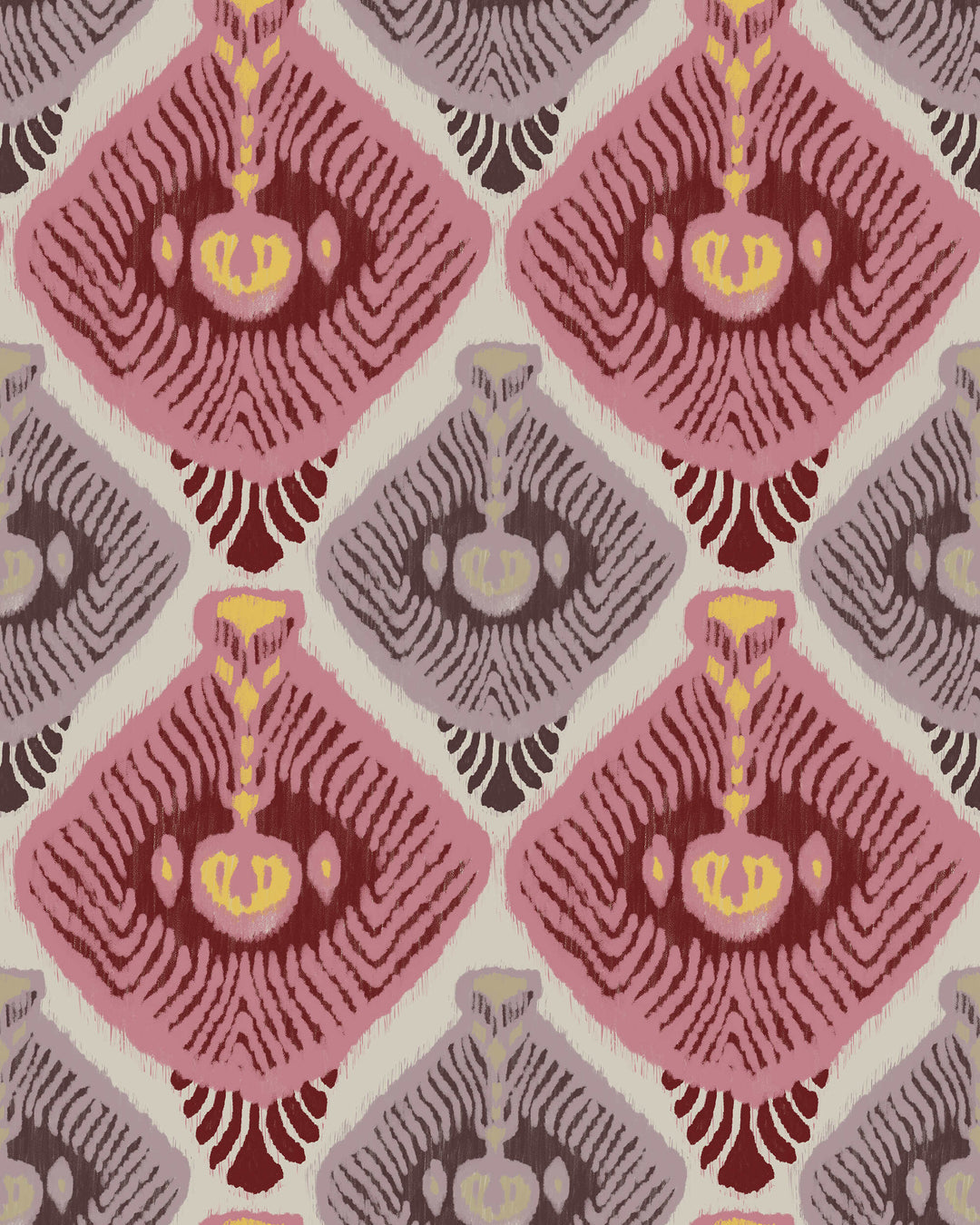 TOROCKO Cream Wallpaper (WP20922) by Mind The Gap | WP20922 | TRANSYLVANIAN RHAPSODY | 1 roll x 52 x 900 cm / 20.47 x 354.33 in | 0.52m / 20.5in | 9m / 354in | 4.68sqm / 50sq ft | L66cm / L25.9in | Pink, Red, Purple, Gray | Non-woven Textured | Paste the wall | 1 roll in a box | Fabric Carolina | https://www.fabriccarolina.com/