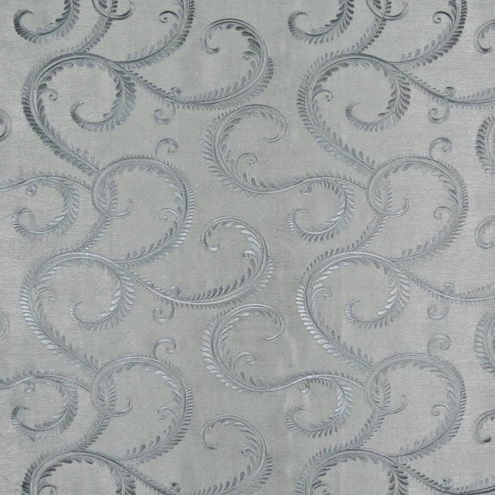 Tosca Scroll Blue Steel by Kasmir Fabric 1388 INDIA 47,000 Wyzenbeek Double Rubs H: 15 4/8 inches, V:12 4/8 inches 54 - 55 - Fabric Carolina - Kasmir