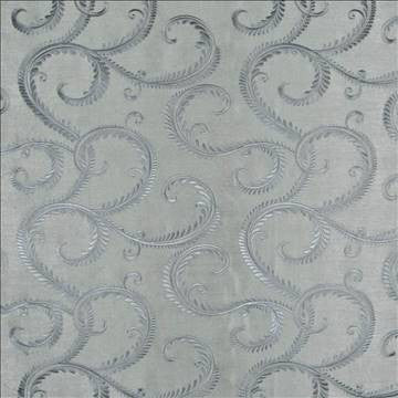 Tosca Scroll Blue Steel by Kasmir Fabric 1388 100% Polyester INDIA 47,000 Wyzenbeek Double Rubs H: 15 4/8 inches, V: 12 4/8 inches 54 - 55 - Fabric Carolina - Kasmir