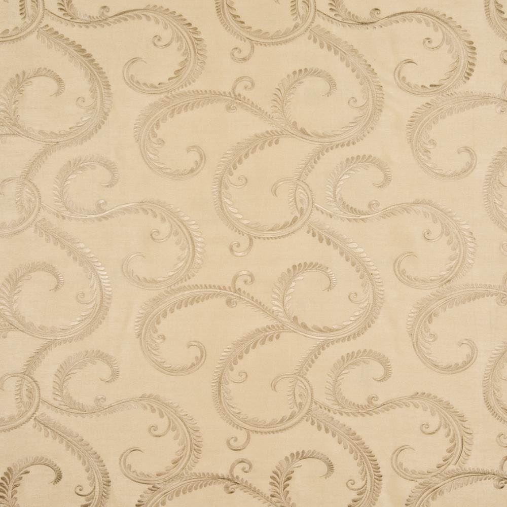 Tosca Scroll Marigold by Kasmir Fabric 1387 100% Polyester INDIA 47,000 Wyzenbeek Double Rubs Horizontal: 15 4/8 inches and Vertical: 12 4/8 inches 54 - 55 - Fabric Carolina -