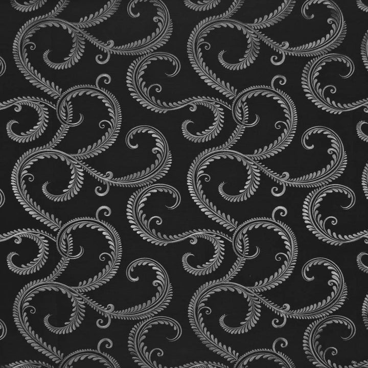 Tosca Scroll Onyx by Kasmir Fabric 1386 100% Polyester
 INDIA 47,000 Wyzenbeek Double Rubs </p><p>Repeat: Horizontal: 15 4/8 inches and Vertical: 12 4/8 inches 54 - Fabric Carolina -